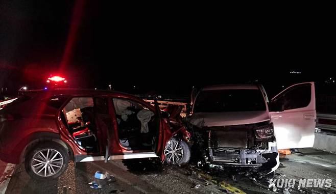 정선 충돌사고(강원특별자치도 소방본부 제공)