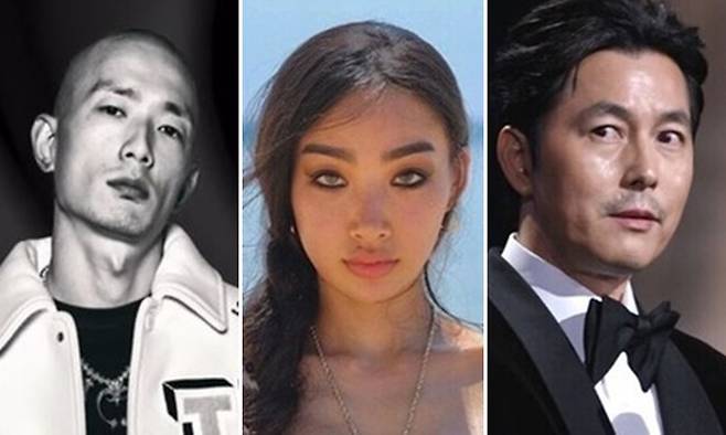 왼쪽부터 모델 겸 래퍼 박성진, 모델 문가비, 배우 정우성. 인스타그램·KBS 방송화면 캡처