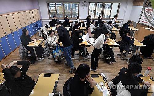 교실 ※ 기사와 직접 관련 없는 자료사진입니다. [연합뉴스 자료사진]
