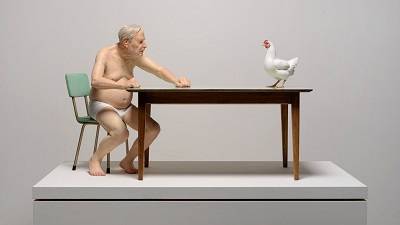 "Chicken/Man" by Ron Mueck (The National Museum of Modern and Contemporary Art, Korea)