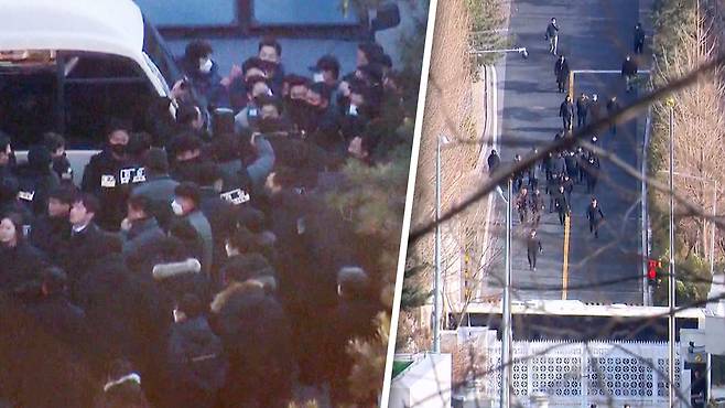 체포영장 집행 실패하고 돌아오는 공수처 2025.1.3