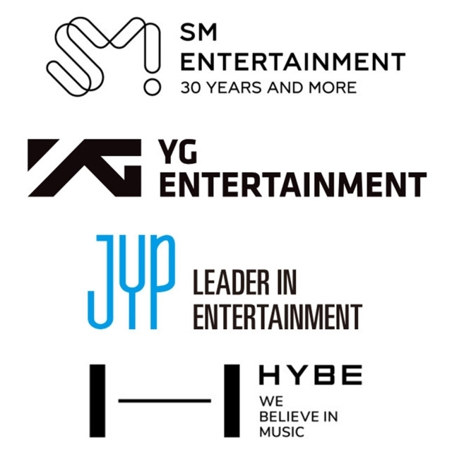 SM엔터테인먼트, YG엔터테인먼트, JYP엔터테인먼트, 하이브/각 기획사