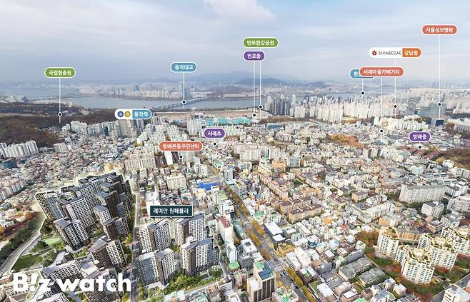 '래미안 원페를라' 지역조감VR /자료=삼성물산 건설부문