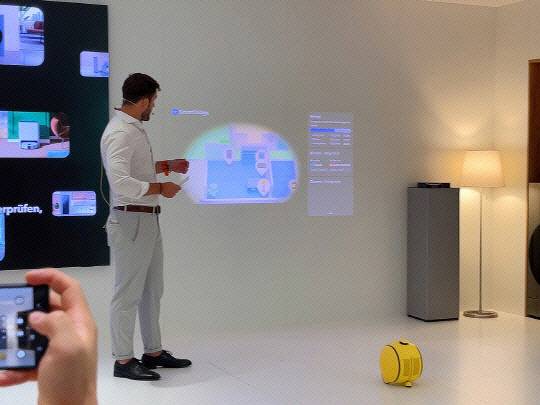 7일(현지시간) 미 라스베이거스 컨벤션센터(LVCC) 센트럴홀 삼성전자 부스에서 볼리 시연이 진행되고 있다. 장우진 기자