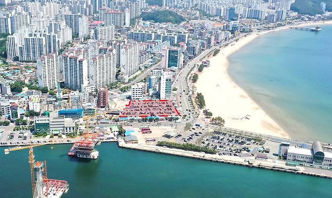 포항시 항구동 특급호텔 공모 지역(빨간색 점선 안) [포항시 제공. 재판매 및 DB 금지]