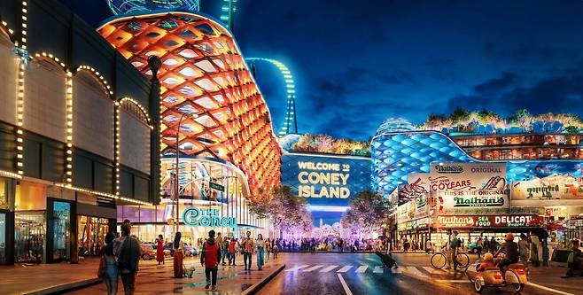 한때 미국 대부분 지역에서 금지됐던 도박 산업이 규제가 풀리며 급성장하고 있다. 최근 뉴욕시가 새로 카지노 업장을 선정하려는 가운데 도전장을 내민 브루클린 코니 아일랜드의 예상도. /The Coney NYC