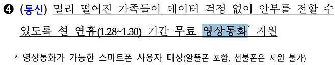 bandicam 2025-01-09 22-51-32-849.jpg [설 민생 대책] 알뜰폰 포함, 연휴 기간 스마트폰 영상통화 무료