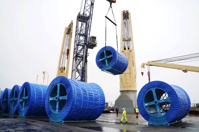 대한전선이 생산한 초고압케이블이 유럽으로 수출되고 있다./사진=대한전선 제공.