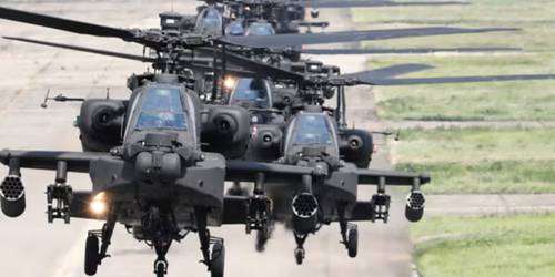 작년 8월 매일경제의 비판적 보도를 기화로 대량 구매 사업이 재검토되고 있는 미국 노스럽그러먼사 제작의 아파치 헬리콥터. <이미지=국방부>