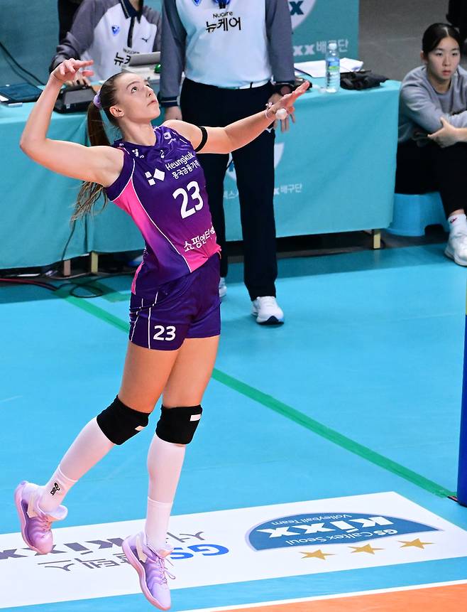 흥국생명의 새 외국인 공격수 마테이코. KOVO 제공