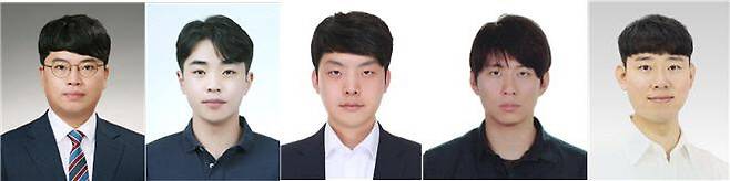 고려대 신원재 교수(교신저자), 성재협 박사과정(제 1저자), 박주하 석사과정(공저자), 연세대 박정훈 교수(공저자), ETRI 정동현 선임연구원(공저자)사진=고려대
