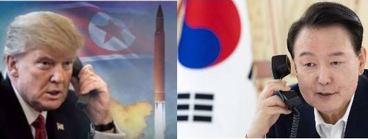 지난 11월 미국 대선 직후 도널드 트럼프 대통령 당선인이 윤석열 대통령과 처음 통화했다.[연합뉴스, 중앙포토]