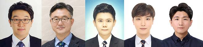 이번 연구를 수행한 GIST 연구진. 강홍규(왼쪽부터) 책임연구원, 이광희 교수, 정현석 연구원, 기태윤 박사과정생, 임동하 연구원.[GIST 제공]