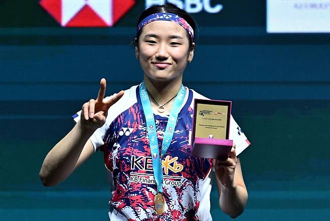 ▲ 배드민턴 여제 안세영이 세계배드민턴연맹 월드 투어 말레이시아 오픈 여자 단식 정상에 올랐다. ⓒ연합뉴스/AFP/EPA