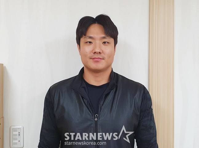 삼성 윤정빈이 스타뉴스와 인터뷰를 하고 있다. /사진=양정웅 기자