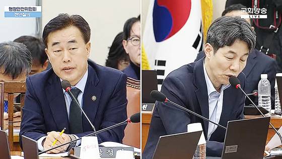 허석곤 소방청장은 13일 12·3 비상계엄이 선포된 당일 이상민 당시 행정안전부 장관으로부터 “특정 언론사에 대한 단전·단수에 협조하라”는 지시를 받았다고 밝혔다. 사진 국회방송 캡처