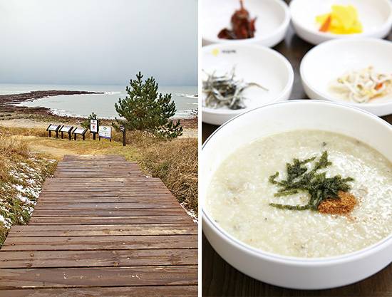 (좌)걷기 좋은 변산 마실길, (우)백합죽