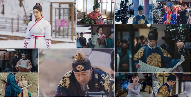 ‘원경’ 차주영·이현욱 비하인드 스틸컷 (사진: tvN)