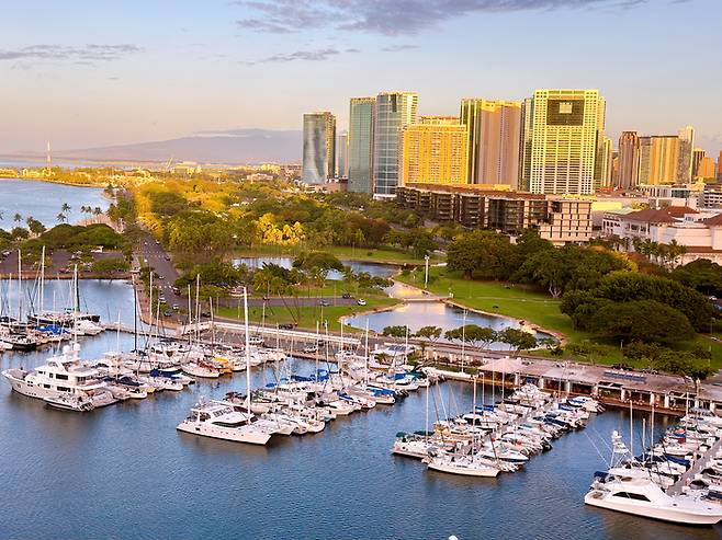 호텔 객실에서 바라본 풍경 / 사진=권효정 기자