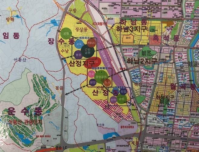 산정지구는 2021년 2월 ‘공공주도 3080+ 대도시권 주택공급 확대방안’에 따라 추진 중이다. 영구임대(7000세대), 민간분양(6800세대), 단독주택(200세대) 규모로 파악된다.