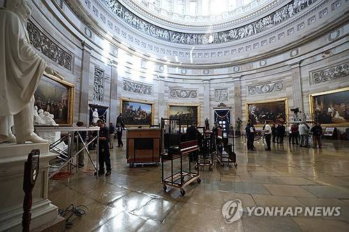 취임식 열리는 로툰다 [워싱턴DC=로이터 연합뉴스 자료사진. 재판매 및 DB 금지]