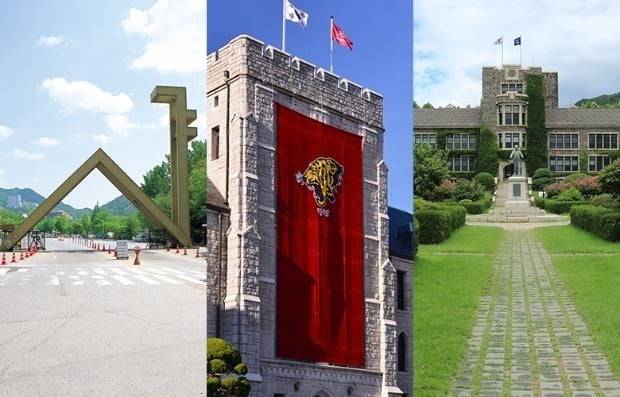 (왼쪽부터) 서울대 정문 및 고려대·연세대 본관. / 사진=한경 DB