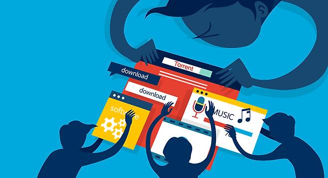 토렌트를 썼다는 이유로 저작권법 위반 혐의로 고소당하는 이들이 늘고 있다. [일러스트 | 게티이미지뱅크]