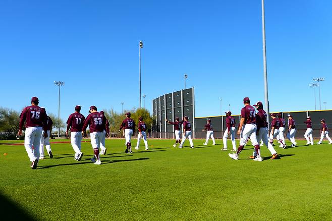 지난해 키움 히어로즈의 미국 애리조나 스프링캠프 모습. /사진=키움 히어로즈 제공