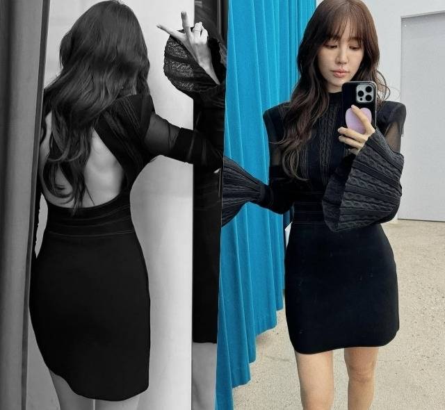 가수 겸 배우 윤은혜(40)가 탄탄한 등 근육을 자랑했다. [사진=윤은혜 인스타그램]