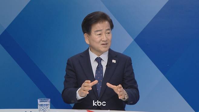 ▲ 21일 KBC '여의도초대석'에 출연한 정동영 더불어민주당 의원
