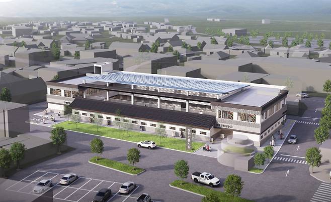 새롭게 지어질 창평전통시장은 창평면 창평리 209-1번지 일원 3504㎡(1060평)에 지상 2층, 총면적 2760㎡(835평) 규모로, 지역 상권의 중심지이자 주변 관광지와 연계한 지역 대표 관광명소로 거듭날 수 있도록 사업을 추진할 계획이다. 조감도. 담양군