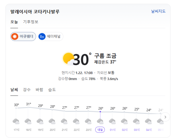 네이버 날씨 정보