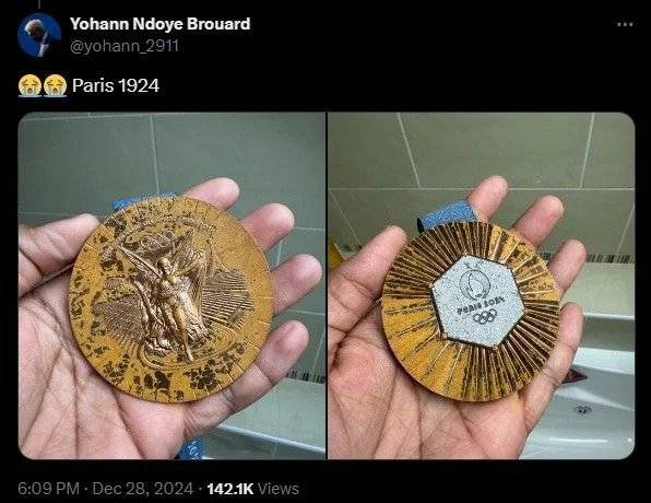 도금 벗겨진 파리올림픽 메달 논란...루이비통은 \'침묵\'