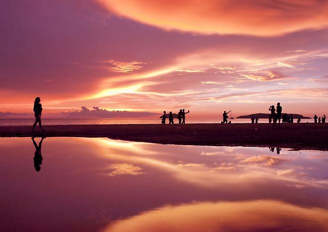 코타키나발루의 석양