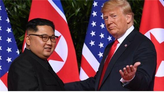 트럼프 1기 때 만난 김정은 북한 국무위원장과 도널드 트럼프 미국 대통령  [AFP]