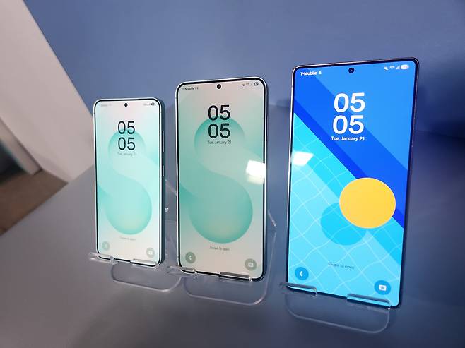 왼쪽부터 삼성 갤럭시S25, 갤럭시S25 플러스, 갤럭시S25 울트라. /새너제이(미국)=심민관 기자