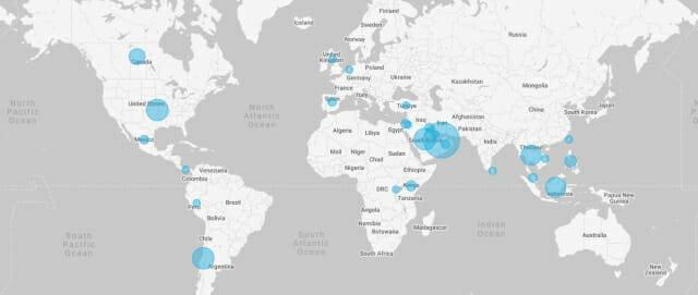 지니언스 고객 분포도 (사진=지니언스)