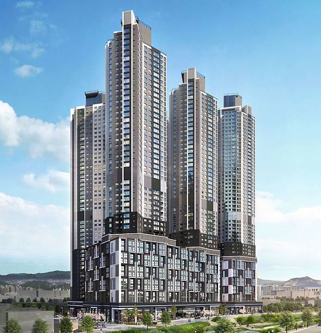 힐스테이트 천안역 스카이움 조감도. 현대건설 제공