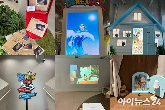 '쁘넥도' 팝업은 보넥도가 출연한 뮤직비디오, 공연 무대 등에 등장한 이미지를 구현했다. [사진=설래온 기자]