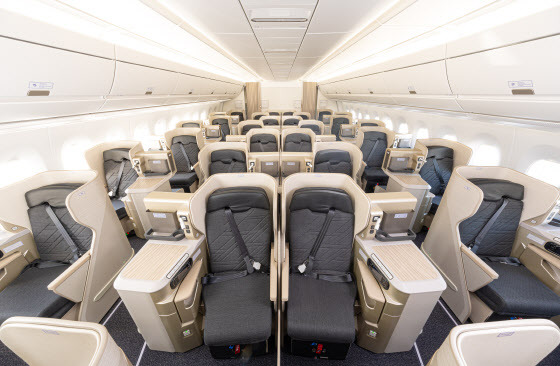 A350-900 내부 프레스티지클래스 좌석.(사진=대한항공)