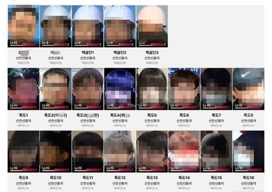 서울서부지법에서 난동을 부린 시위자들의 신상을 공개한 사이트가 등장했다. 온라인커뮤니티 캡처