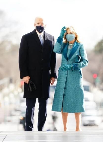 지난 2021년 1월 20일(현지시간) 조 바이든 전 미국 대통령의 영부인 질 바이든 여사가 대통령 취임식에 참석한 모습. [AP]