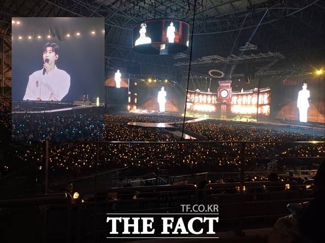 임영웅의 공연실황은 극장 개봉 관객수로 평가하기 보다는 시청률이 많이 나올 작품이란 점에서 방송사로서는 꽤 매력 넘치는 콘텐츠다. 사진은 연말연시 임영웅 리사이틀이 진행된 고척스카이돔 내부 모습. /강일홍 기자