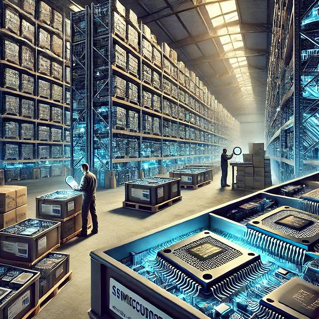 낸드플래시 메모리가 공급 과잉과 수요 부진으로 2년 만에 다시 적자로 돌아설 수 있다는 관측이 나온다. [챗GPT로 제작]