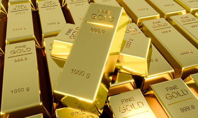 국내 금 한돈(3.75ｇ)의 도매가격은 36만7000원에서 54만2000원으로 1년 새 47.68% 올랐다. 게티이미지뱅크