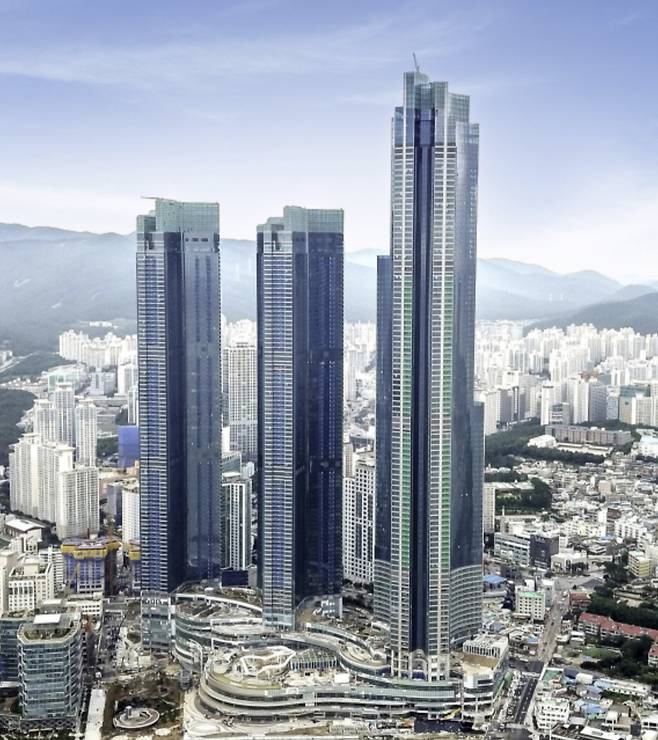 해운대구 중동 엘시티더샵. [연합]