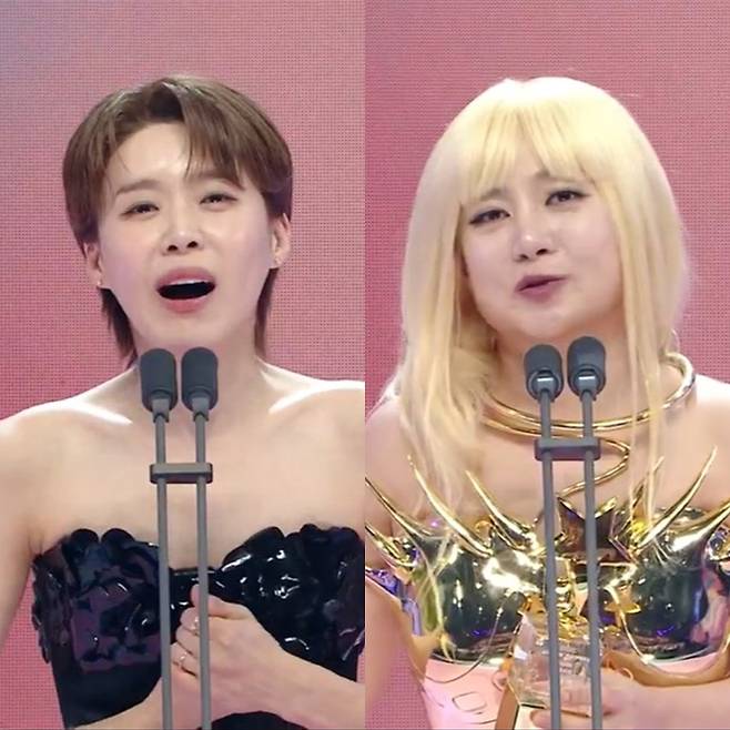 ▲ 장도연 박나래. 출처|2024 MBC 방송연예대상 방송화면 캡처