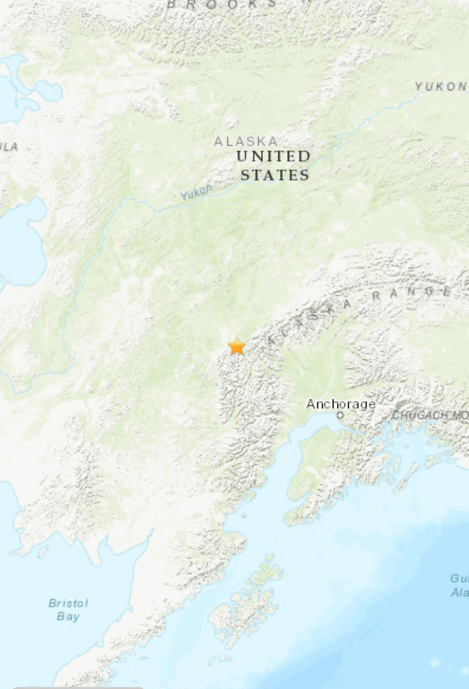 [지진 소식] 미국 알래스카 규모 5.8 지진 발생 *깊이 매우 얕음