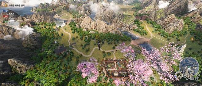 거대한 맵을 걸어 다닐 수 있다.