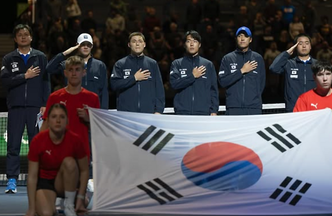 2025 데이비스컵 퀄리파이어 1라운드에 출전한 한국 대표팀